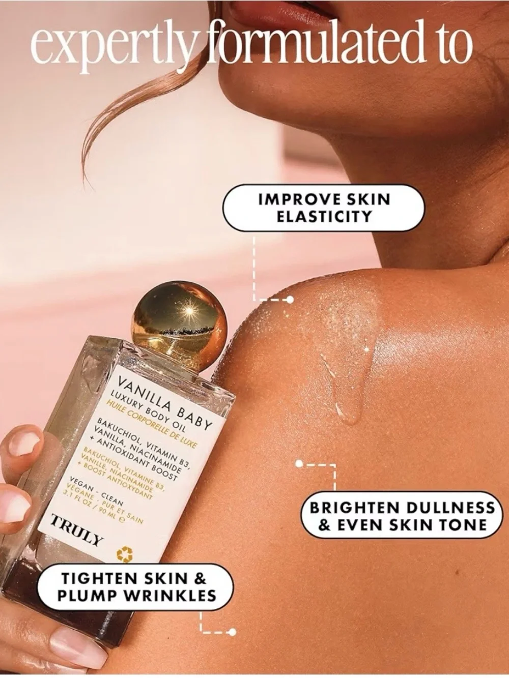 TRULY Vanilla Baby Luxury Body Oil  New!